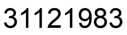 Número 31121983 imagen negro