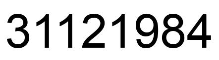 Number 31121984 black image
