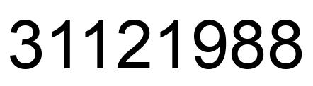Number 31121988 black image