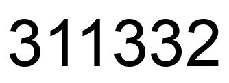 Number 311332 black image