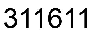 Number 311611 black image