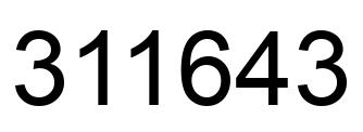 Número 311643 imagen negro