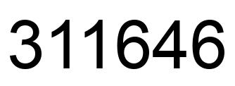 Number 311646 black image