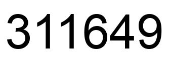 Number 311649 black image