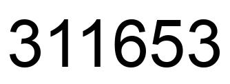 Number 311653 black image