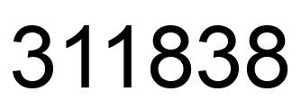 Number 311838 black image