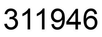 Number 311946 black image