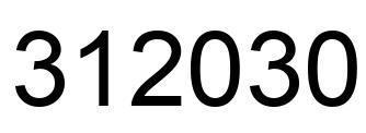 Número 312030 imagen negro