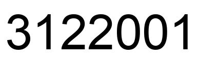 Número 3122001 imagen negro
