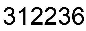 Number 312236 black image