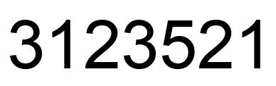 Número 3123521 imagen negro