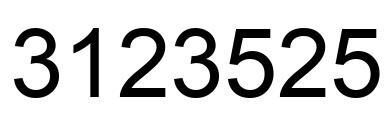 Número 3123525 imagen negro