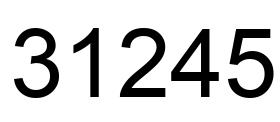Número 31245 imagen negro