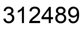 Número 312489 imagen negro
