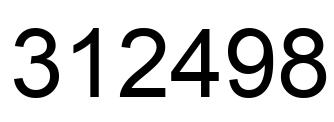 Number 312498 black image