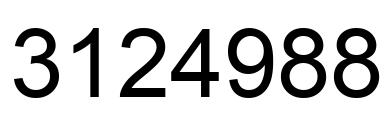 Number 3124988 black image