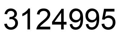 Number 3124995 black image