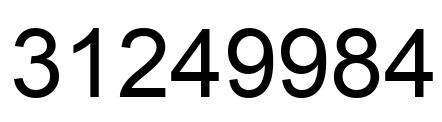 Number 31249984 black image