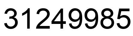 Number 31249985 black image
