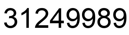 Number 31249989 black image