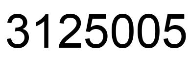 Number 3125005 black image