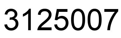 Number 3125007 black image