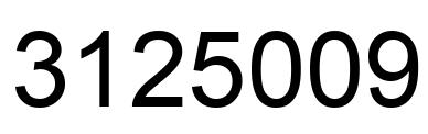 Number 3125009 black image
