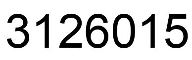 Number 3126015 black image