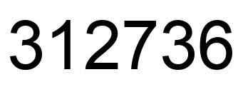 Number 312736 black image
