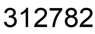 Number 312782 black image