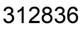 Number 312836 black image