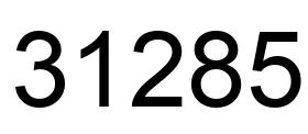 Number 31285 black image