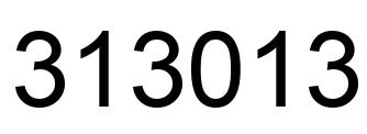 Número 313013 imagen negro