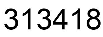 Number 313418 black image
