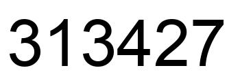 Number 313427 black image