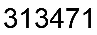 Number 313471 black image