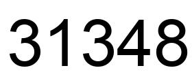 Number 31348 black image