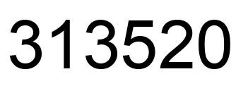 Number 313520 black image