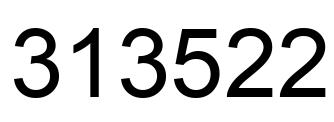 Number 313522 black image
