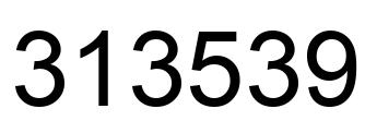 Number 313539 black image