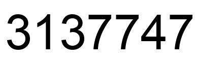 Number 3137747 black image