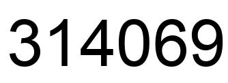 Número 314069 imagen negro