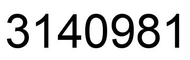 Number 3140981 black image