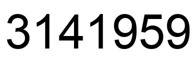 Number 3141959 black image