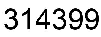 Número 314399 imagen negro