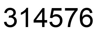 Número 314576 imagen negro