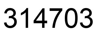 Number 314703 black image