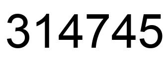 Número 314745 imagen negro