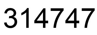Number 314747 black image