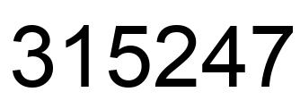 Número 315247 imagen negro